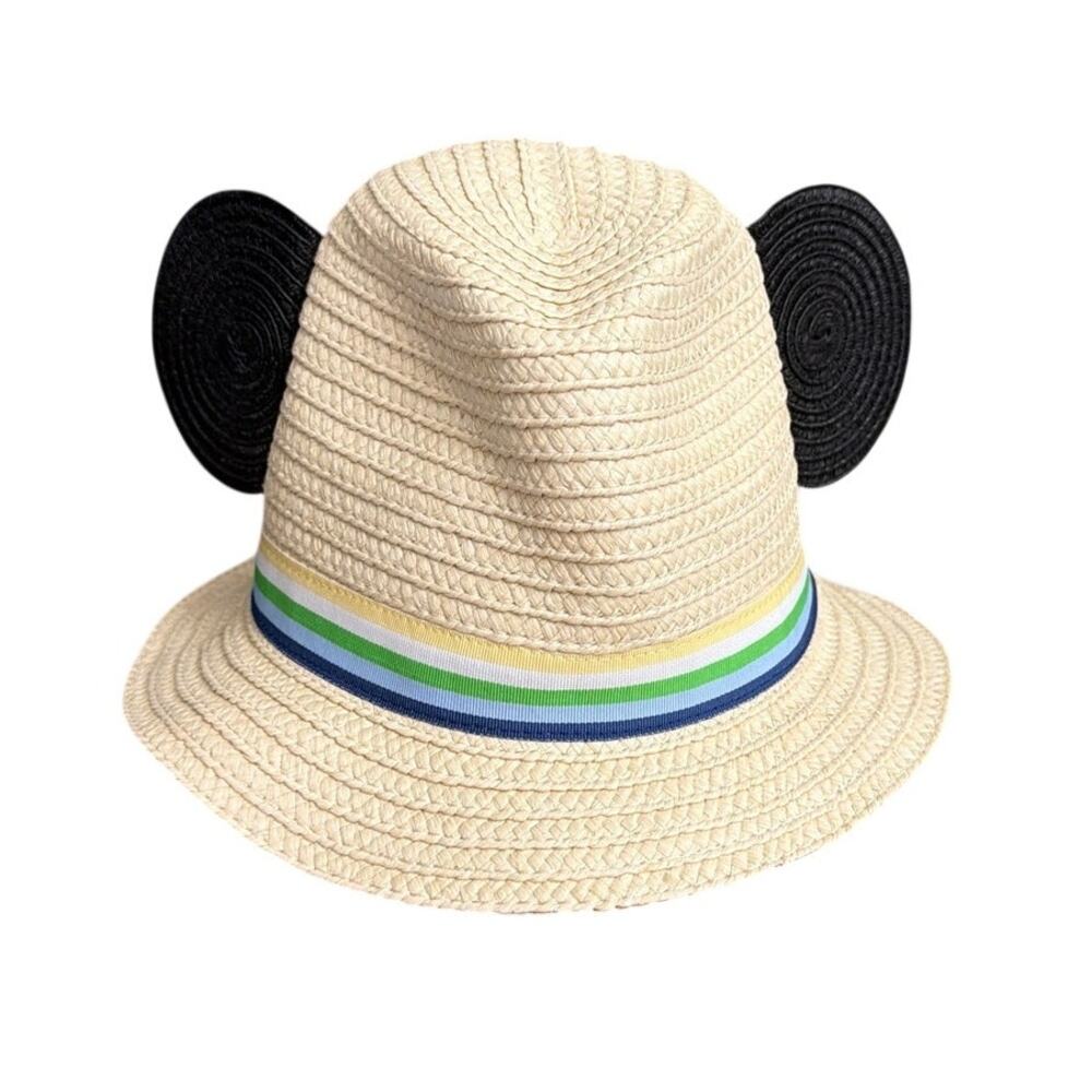 Disney x Hanna Andersson Straw Fedora Hat with Ears Size Medium
